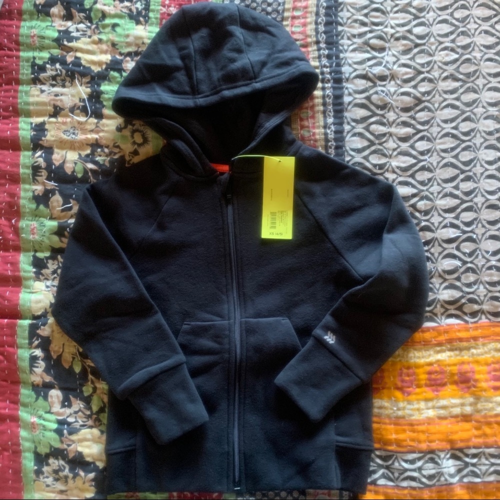 NWT Youth All In Motion Black Zip Hoodie